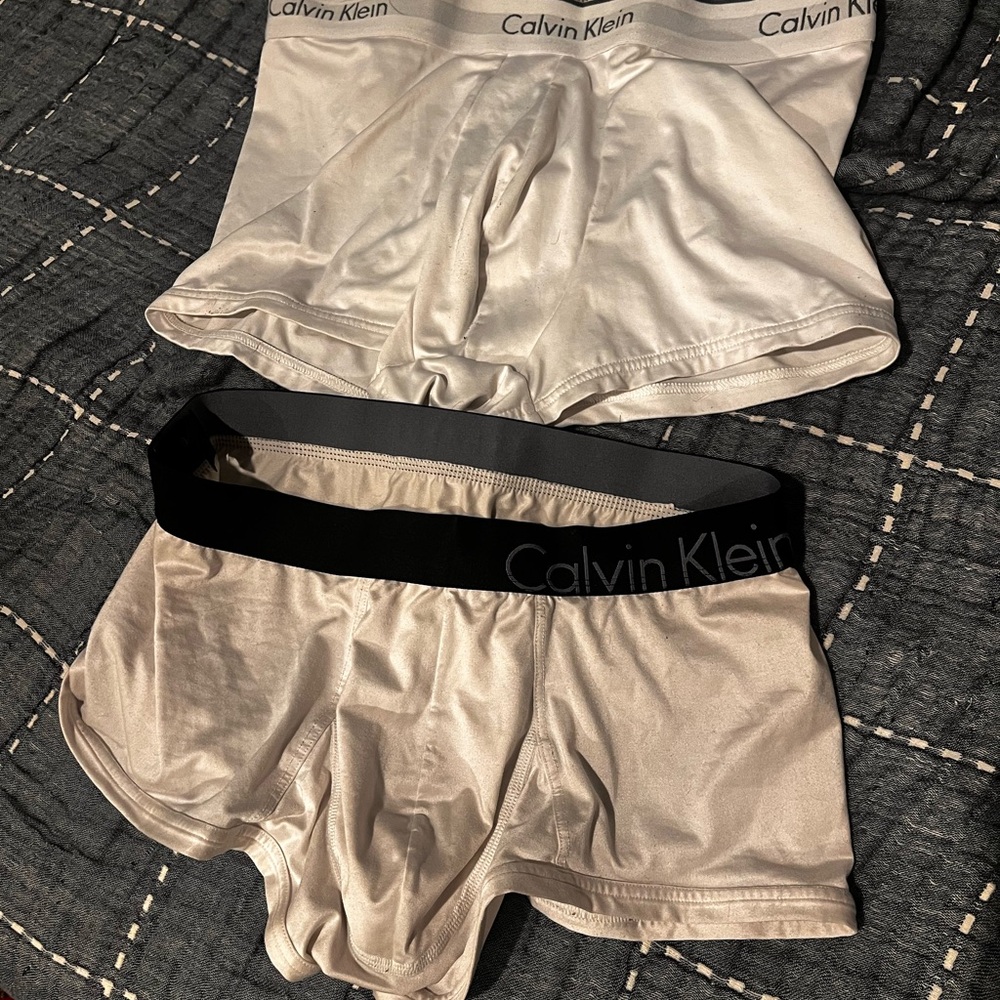 Calvin Klein Boxer Briefs - Silver and Black